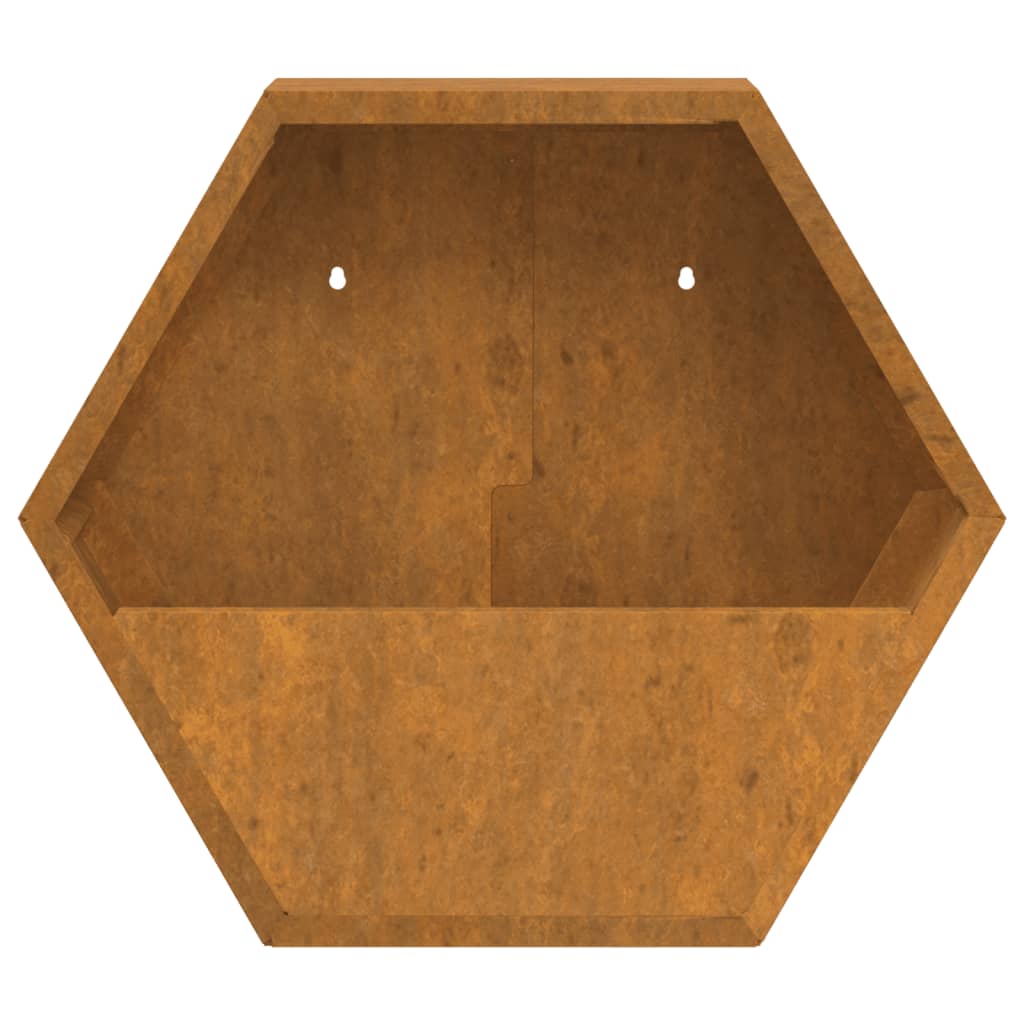 vidaXL Jardiniere de perete, 2 buc., ruginiu, 46x10x40 cm, oțel corten vidaXL Jardiniere de perete, 2 buc., ruginiu, 46x10x40 cm, oțel corten