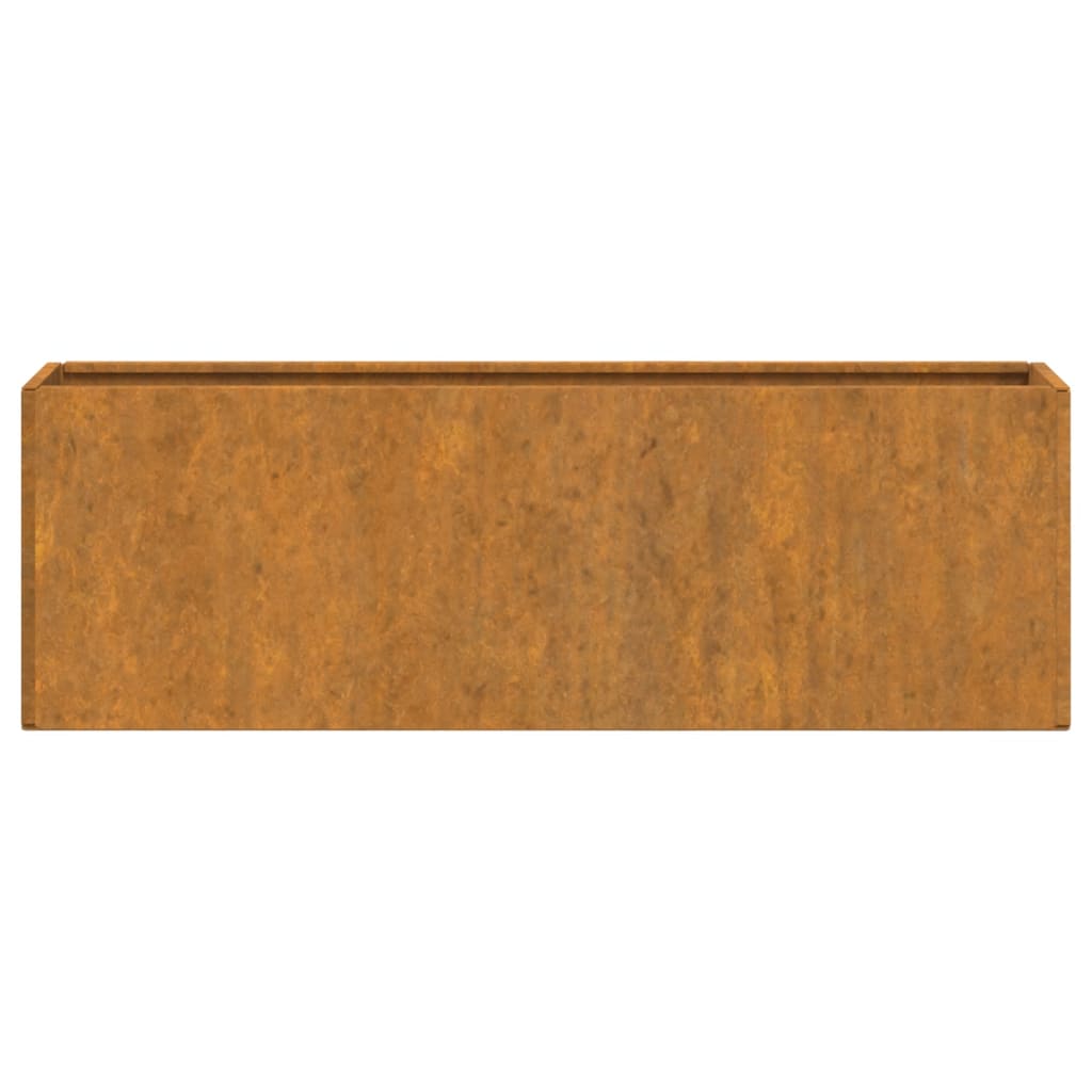 vidaXL Jardiniere de perete, 2 buc., ruginiu, 53x10x17 cm, oțel corten