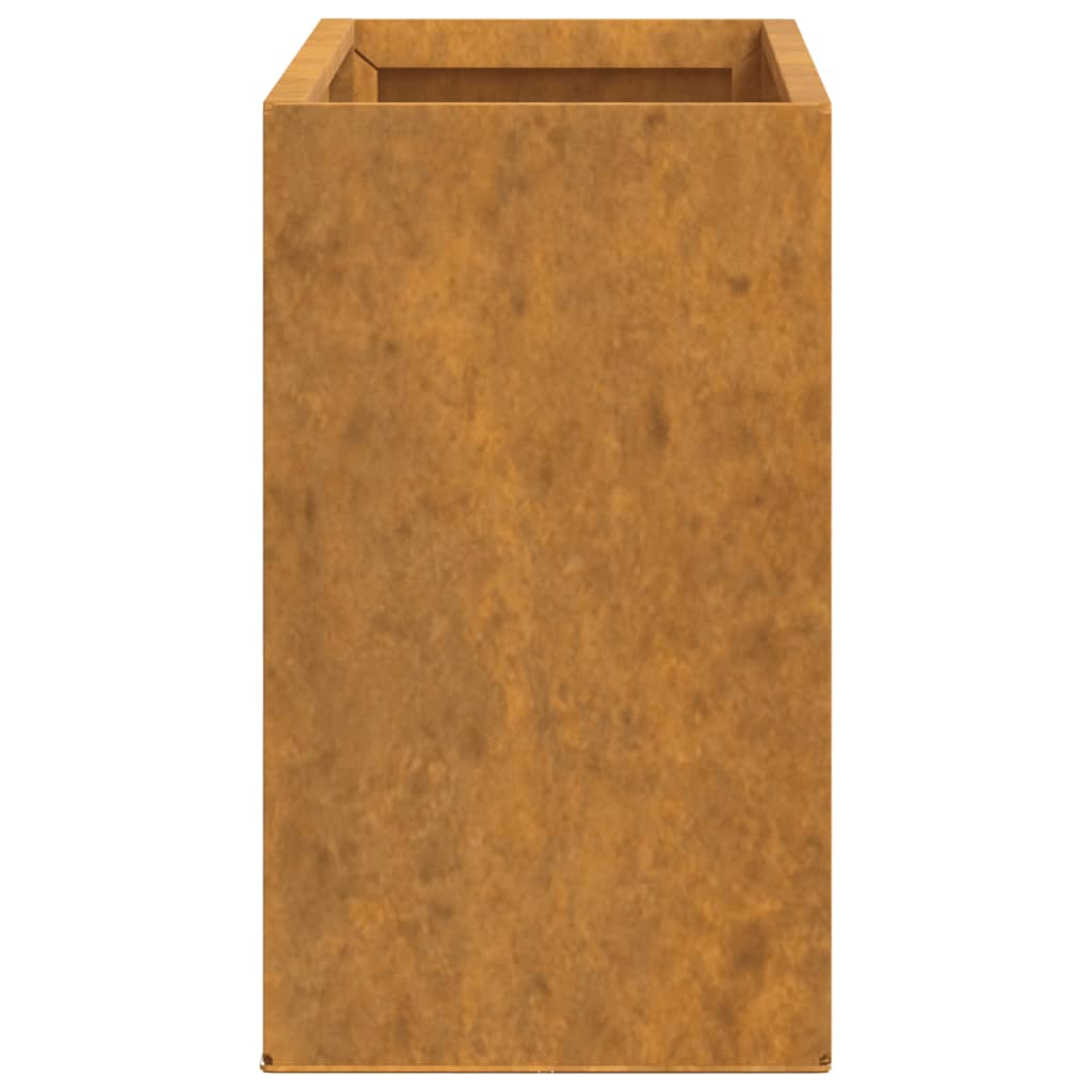 vidaXL Jardiniere de perete, 2 buc., ruginiu, 53x10x17 cm, oțel corten