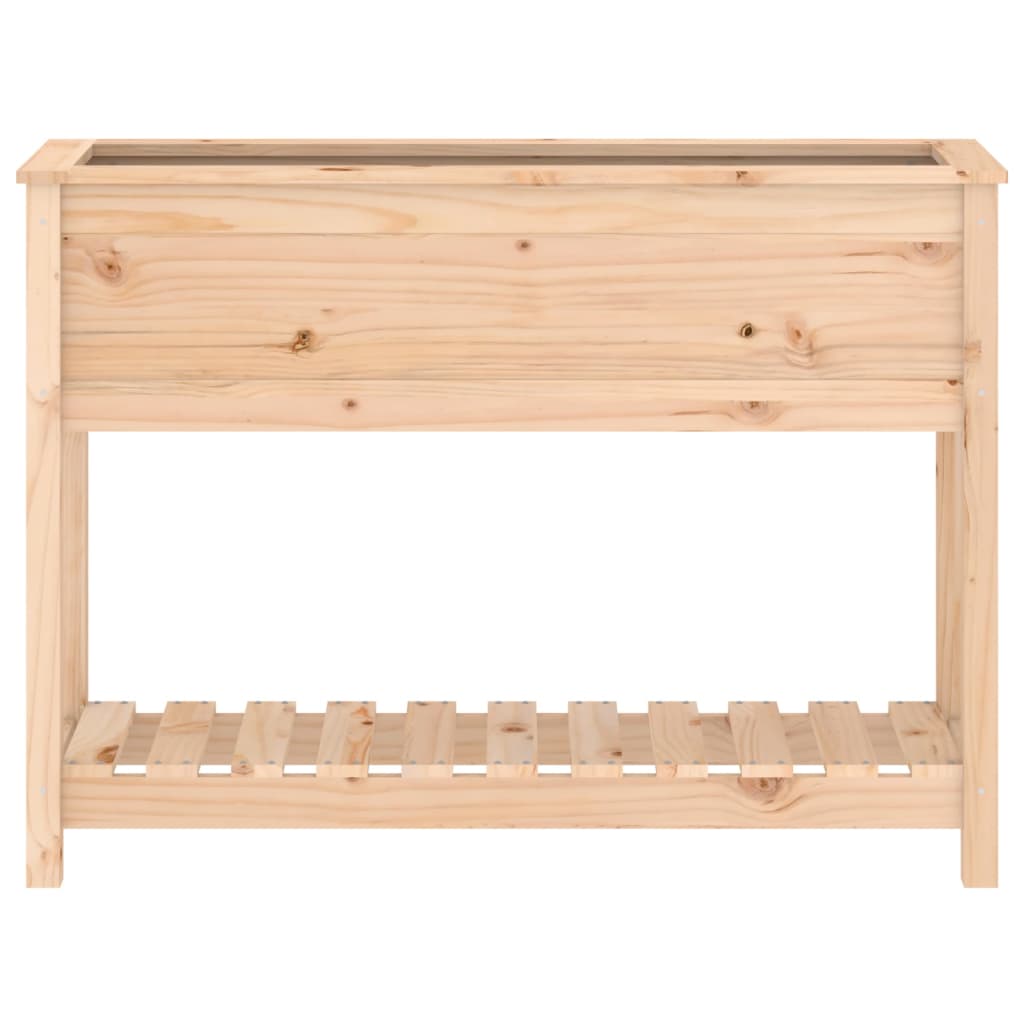 vidaXL Jardinieră cu raft, 111,5x34,5x81 cm, lemn masiv de pin vidaXL Jardinieră cu raft, 111,5x34,5x81 cm, lemn masiv de pin