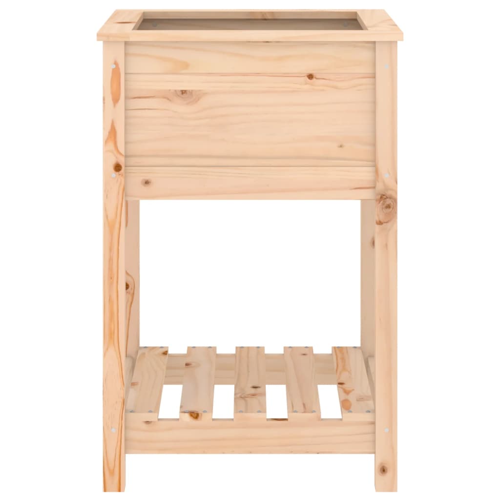 vidaXL Jardinieră cu raft, 54x54x81 cm, lemn masiv de pin vidaXL Jardinieră cu raft, 54x54x81 cm, lemn masiv de pin