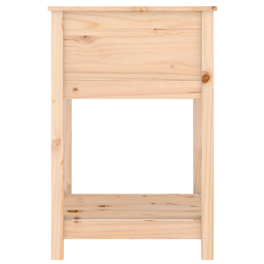 vidaXL Jardinieră cu raft, 54x54x81 cm, lemn masiv de pin vidaXL Jardinieră cu raft, 54x54x81 cm, lemn masiv de pin