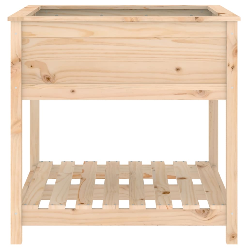 vidaXL Jardinieră cu raft, 82,5x82,5x81 cm, lemn masiv de pin vidaXL Jardinieră cu raft, 82,5x82,5x81 cm, lemn masiv de pin