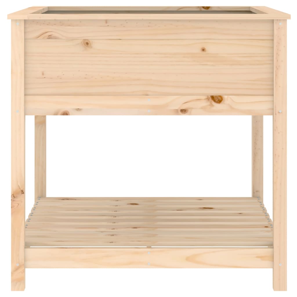 vidaXL Jardinieră cu raft, 82,5x82,5x81 cm, lemn masiv de pin vidaXL Jardinieră cu raft, 82,5x82,5x81 cm, lemn masiv de pin