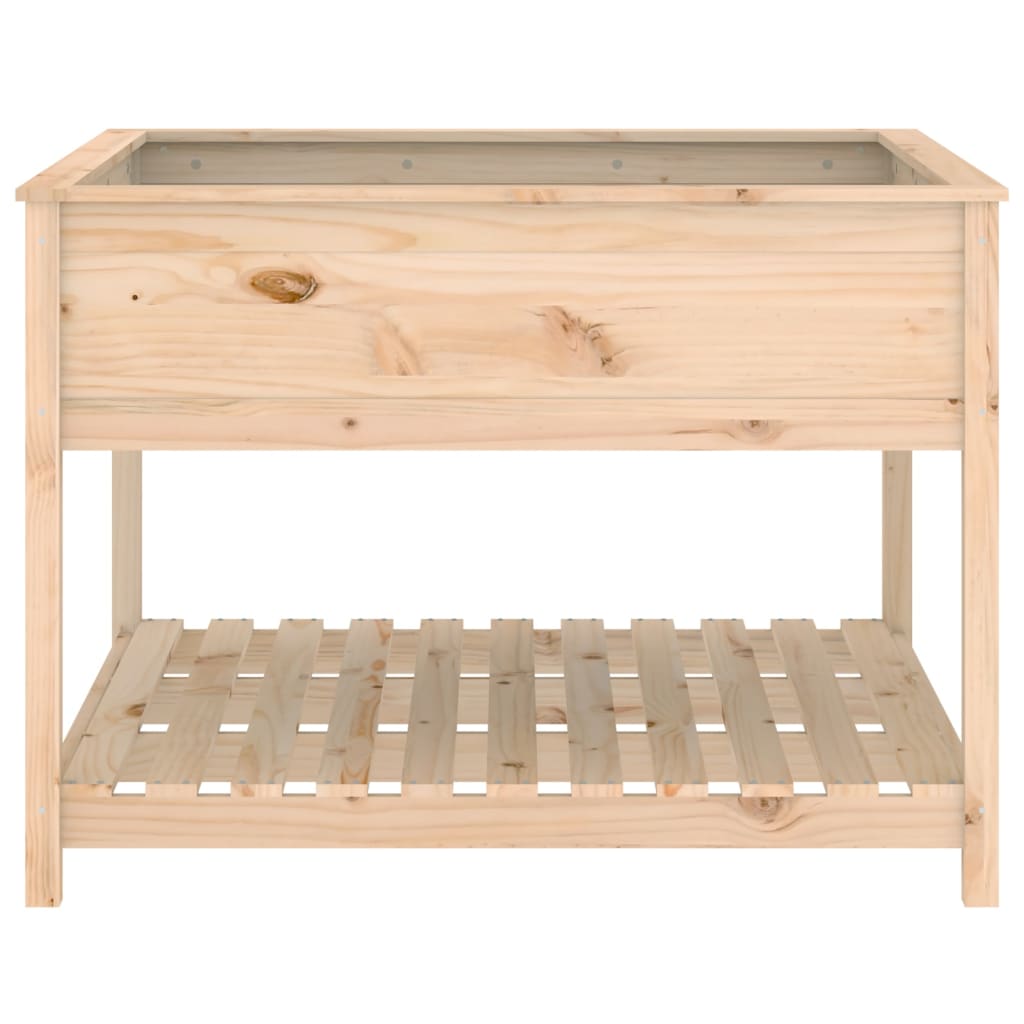 vidaXL Jardinieră cu raft, 111,5x111,5x81 cm, lemn masiv de pin vidaXL Jardinieră cu raft, 111,5x111,5x81 cm, lemn masiv de pin