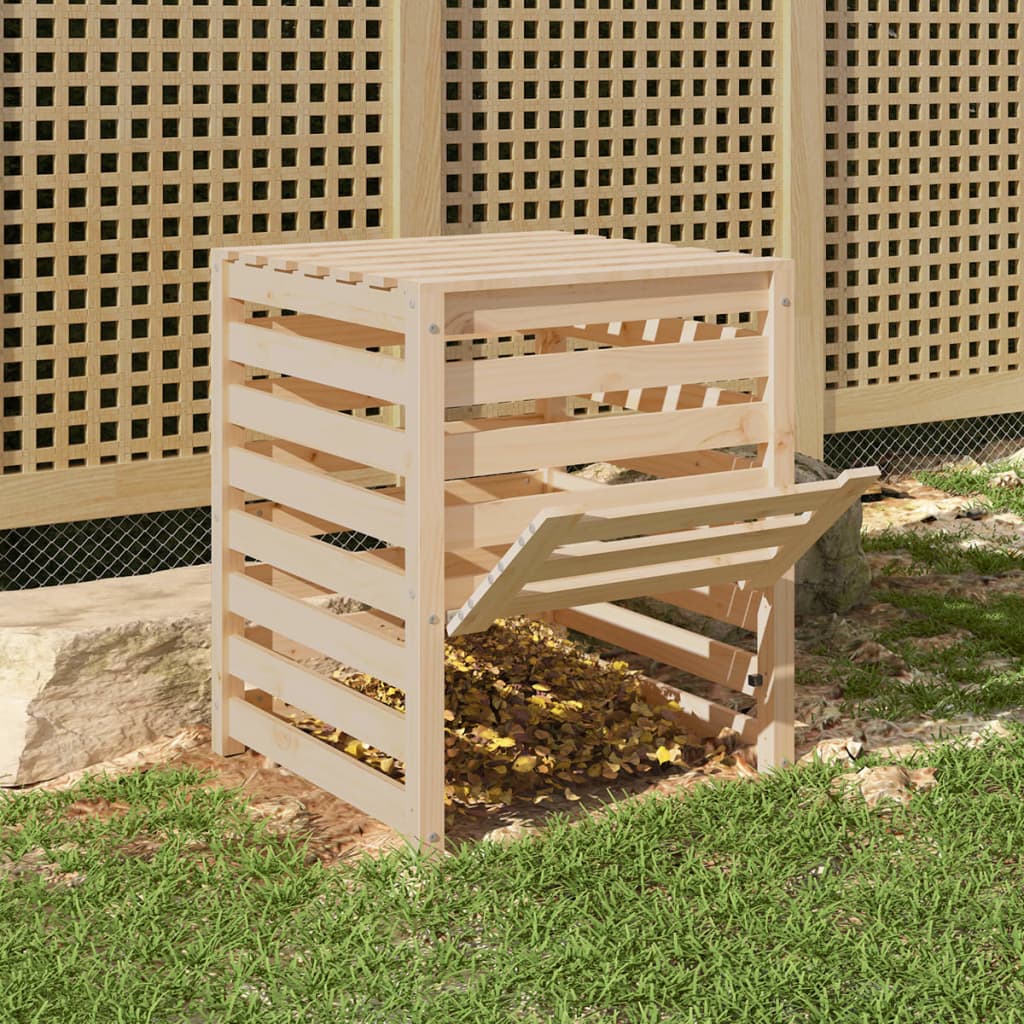 vidaXL Compostor, 63,5x63,5x77,5 cm, lemn masiv de pin vidaXL Compostor, 63,5x63,5x77,5 cm, lemn masiv de pin