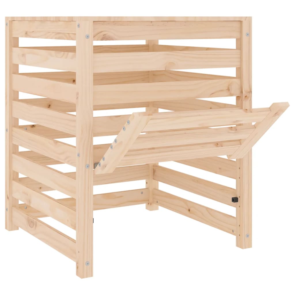 vidaXL Compostor, 63,5x63,5x77,5 cm, lemn masiv de pin vidaXL Compostor, 63,5x63,5x77,5 cm, lemn masiv de pin