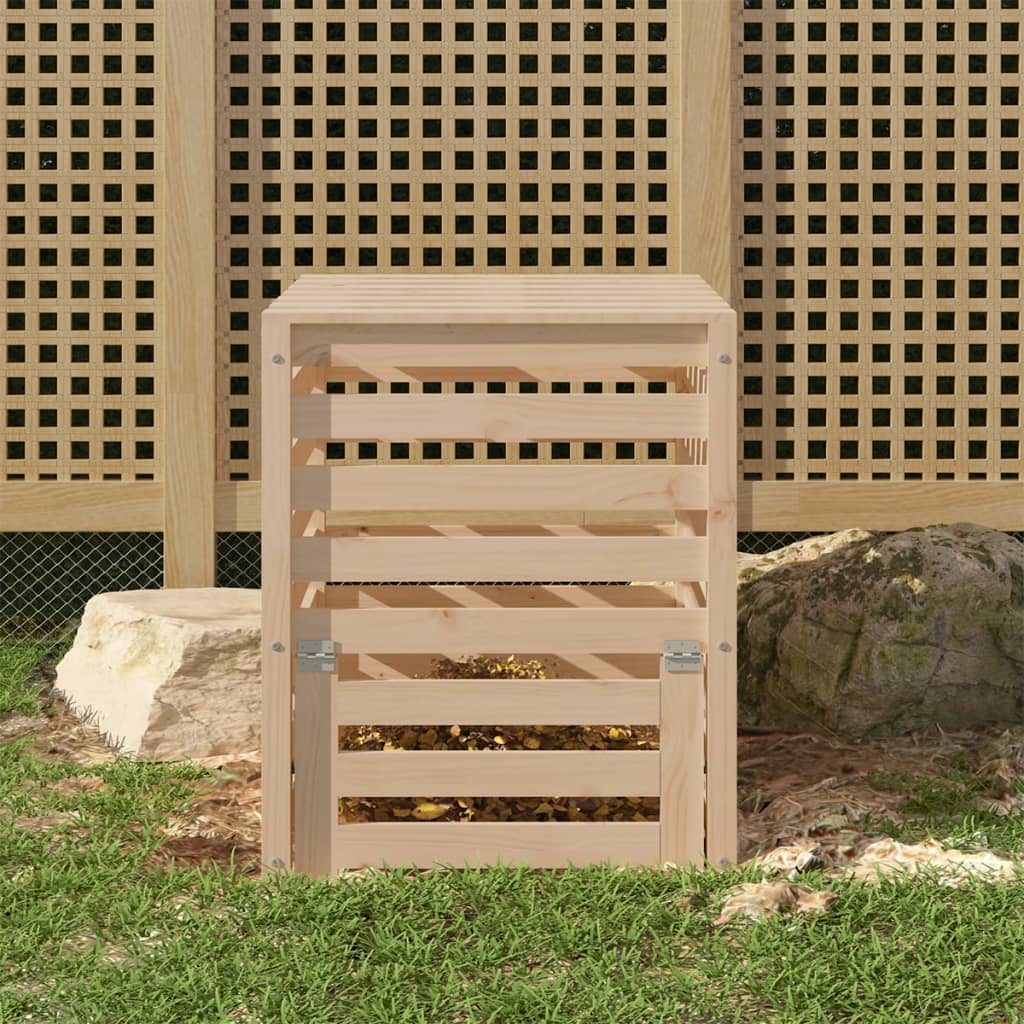 vidaXL Compostor, 63,5x63,5x77,5 cm, lemn masiv de pin vidaXL Compostor, 63,5x63,5x77,5 cm, lemn masiv de pin
