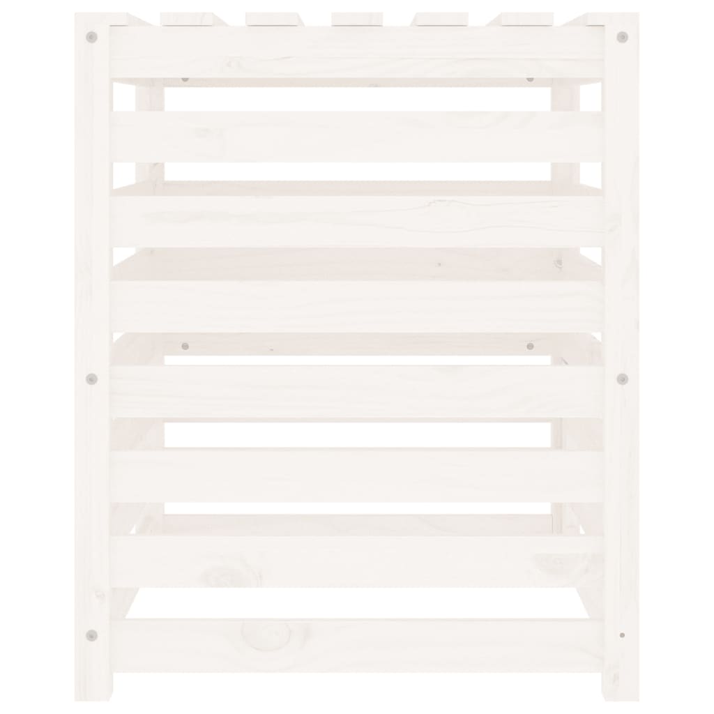 vidaXL Compostor, alb, 63,5x63,5x77,5 cm, lemn masiv de pin vidaXL Compostor, alb, 63,5x63,5x77,5 cm, lemn masiv de pin