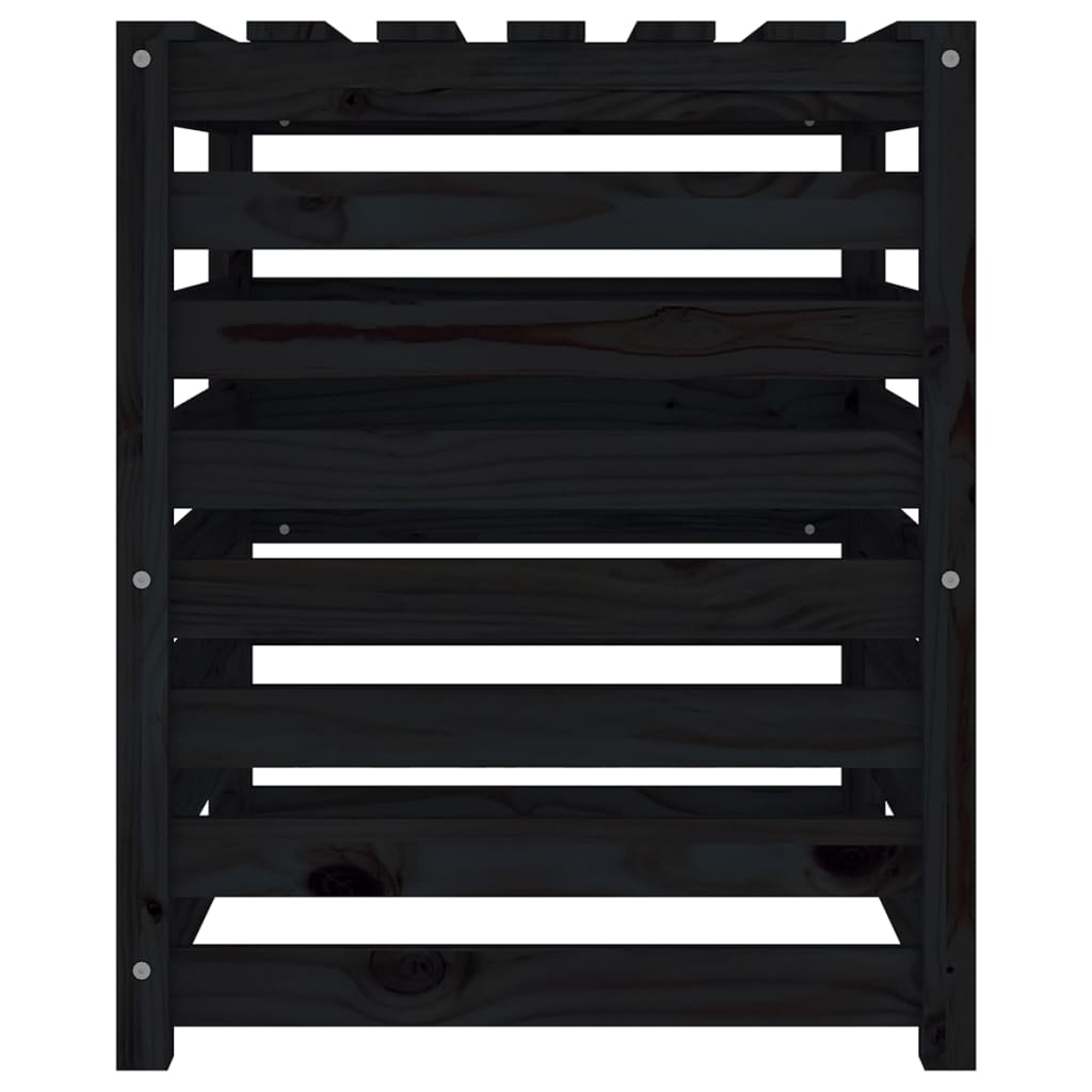 vidaXL Compostor, negru, 63,5x63,5x77,5 cm, lemn masiv de pin vidaXL Compostor, negru, 63,5x63,5x77,5 cm, lemn masiv de pin