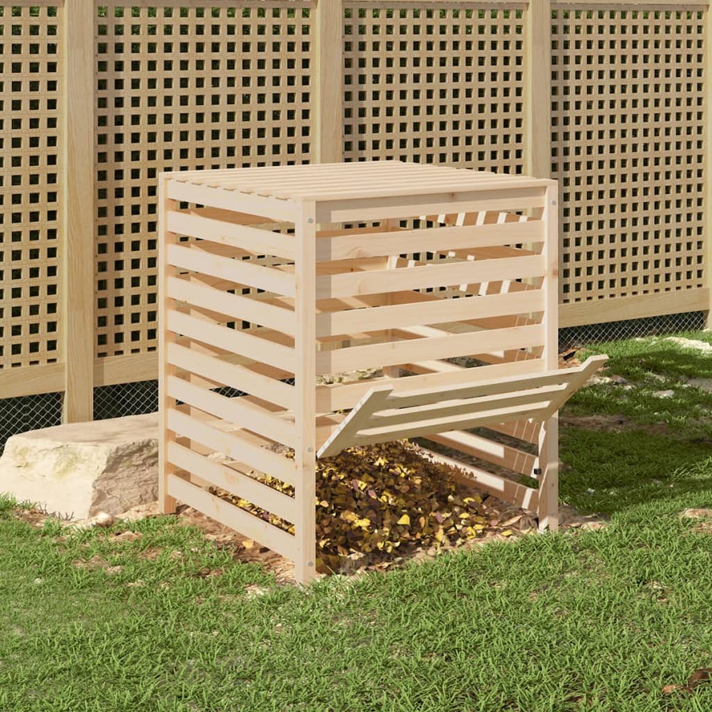 vidaXL Compostor, 82,5x82,5x99,5 cm, lemn masiv de pin vidaXL Compostor, 82,5x82,5x99,5 cm, lemn masiv de pin