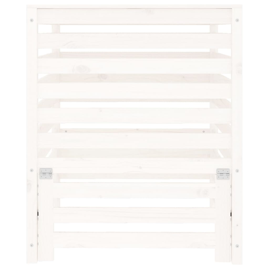 vidaXL Compostor, alb, 82,5x82,5x99,5 cm, lemn masiv de pin vidaXL Compostor, alb, 82,5x82,5x99,5 cm, lemn masiv de pin
