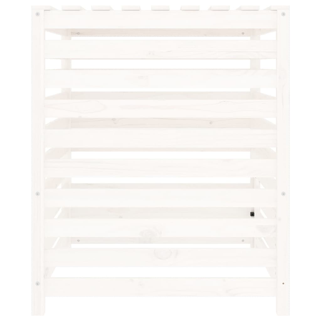 vidaXL Compostor, alb, 82,5x82,5x99,5 cm, lemn masiv de pin vidaXL Compostor, alb, 82,5x82,5x99,5 cm, lemn masiv de pin