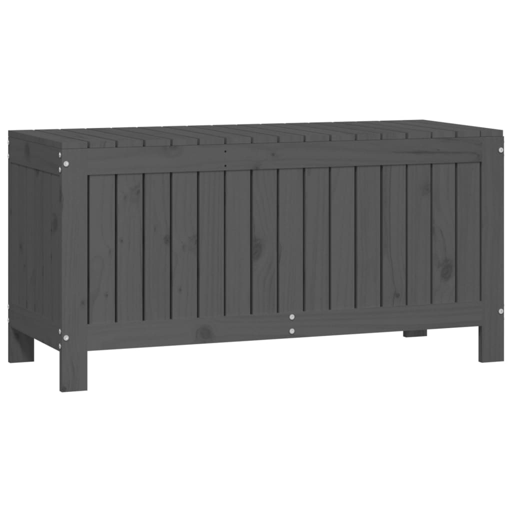 vidaXL Cutie de depozitare grădină, gri, 108x42,5x54 cm lemn masiv pin vidaXL Cutie de depozitare grădină, gri, 108x42,5x54 cm lemn masiv pin