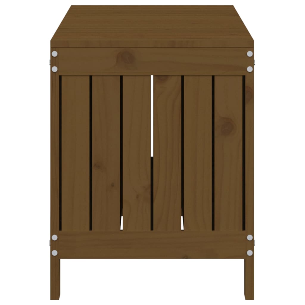 vidaXL Cutie depozitare grădină, maro miere, 108x42,5x54 cm, lemn pin vidaXL Cutie depozitare grădină, maro miere, 108x42,5x54 cm, lemn pin
