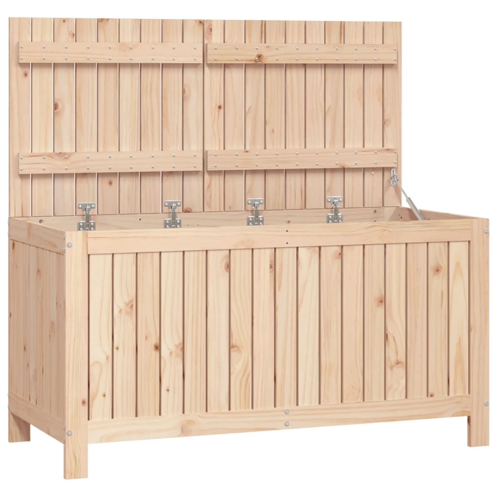 vidaXL Cutie de depozitare grădină, 121x55x64 cm, lemn masiv de pin vidaXL Cutie de depozitare grădină, 121x55x64 cm, lemn masiv de pin