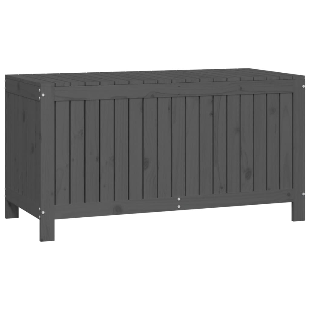 vidaXL Cutie de depozitare grădină, gri, 121x55x64 cm, lemn masiv pin vidaXL Cutie de depozitare grădină, gri, 121x55x64 cm, lemn masiv pin
