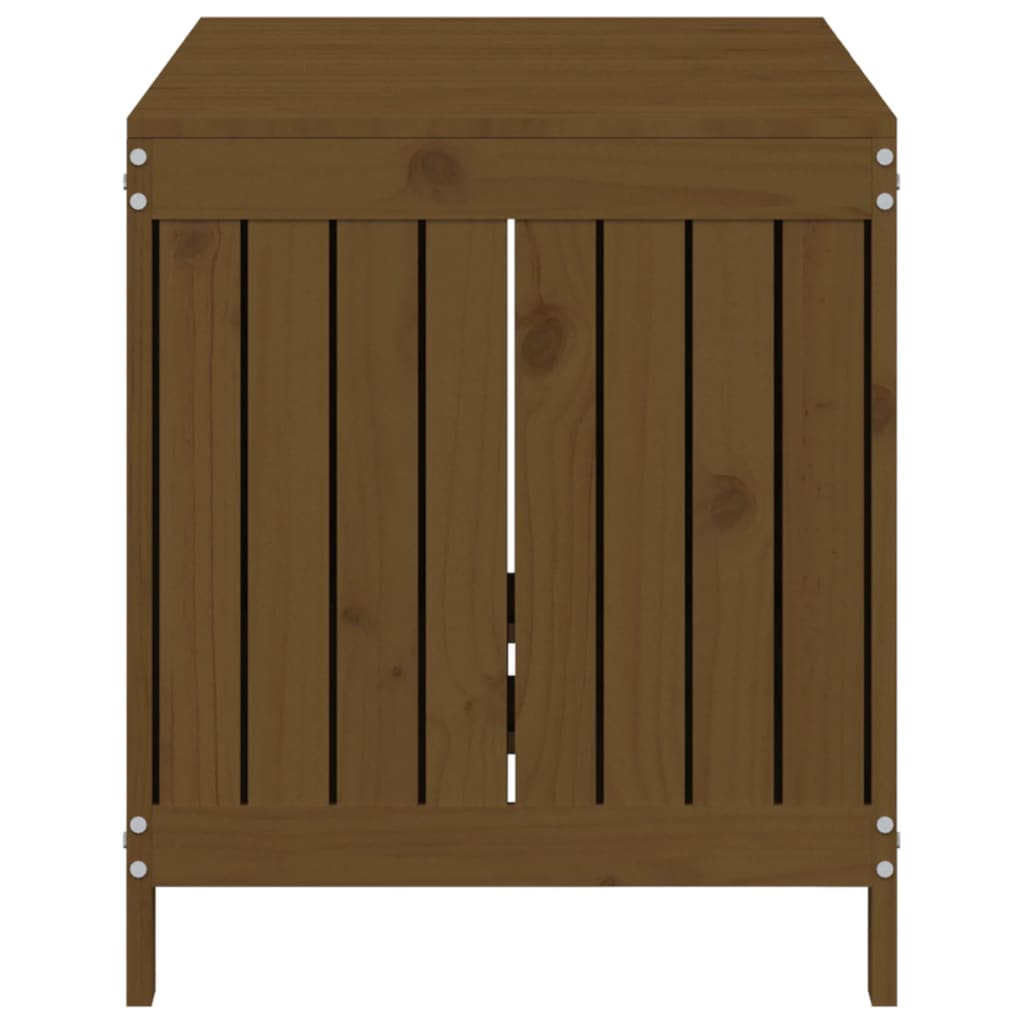 vidaXL Cutie depozitare grădină, maro miere, 121x55x64 cm, lemn pin vidaXL Cutie depozitare grădină, maro miere, 121x55x64 cm, lemn pin