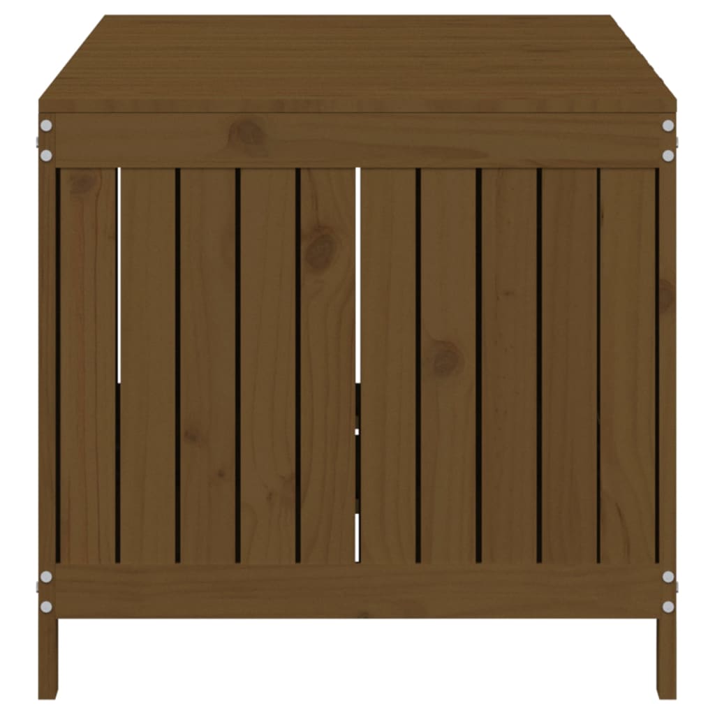 vidaXL Cutie depozitare grădină, maro miere, 147x68x64 cm, lemn pin vidaXL Cutie depozitare grădină, maro miere, 147x68x64 cm, lemn pin