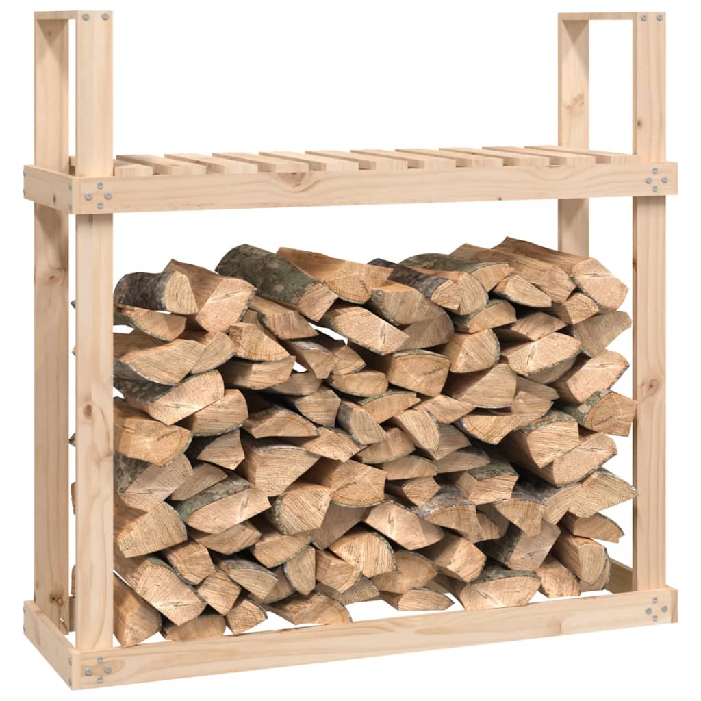 vidaXL Rastel pentru lemne de foc, 110x35x108,5 cm, lemn masiv de pin vidaXL Rastel pentru lemne de foc, 110x35x108,5 cm, lemn masiv de pin