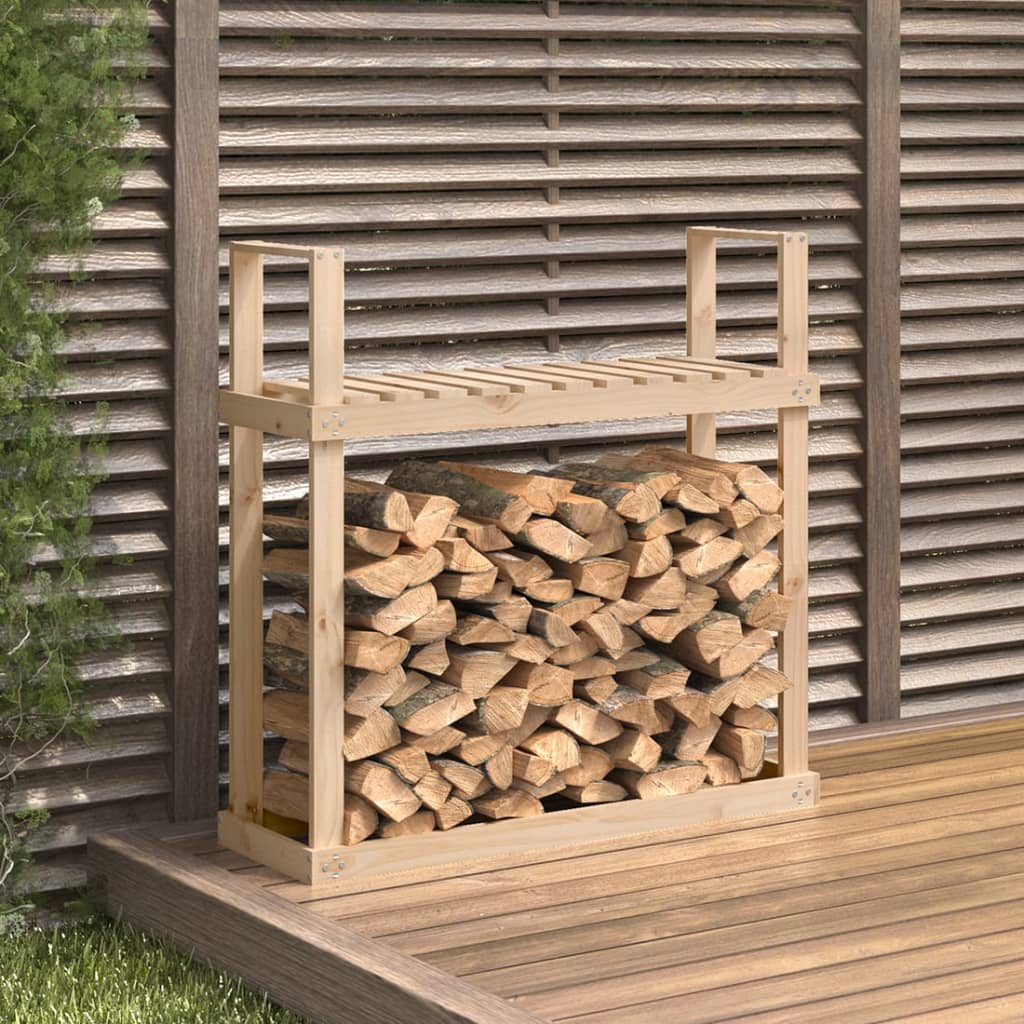 vidaXL Rastel pentru lemne de foc, 110x35x108,5 cm, lemn masiv de pin vidaXL Rastel pentru lemne de foc, 110x35x108,5 cm, lemn masiv de pin