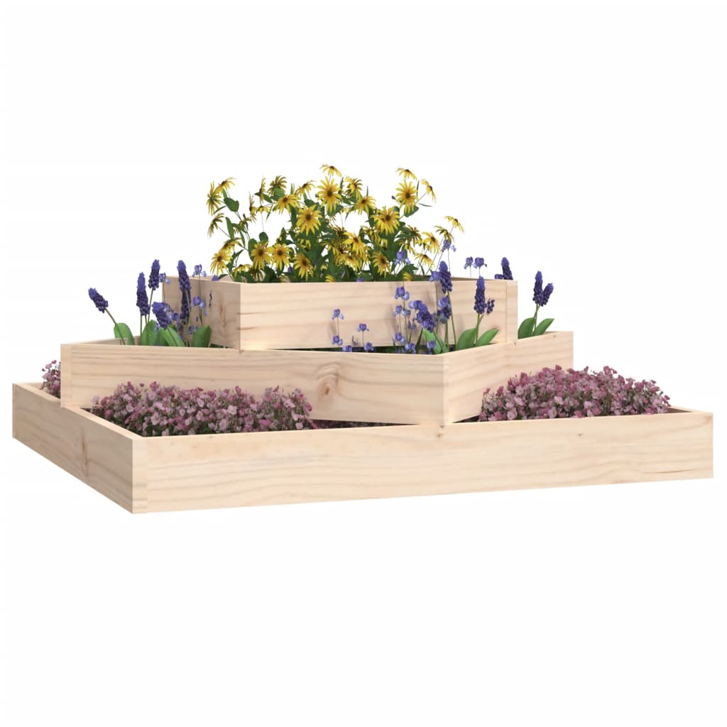 vidaXL Jardinieră, 83x83x27 cm, lemn masiv de pin