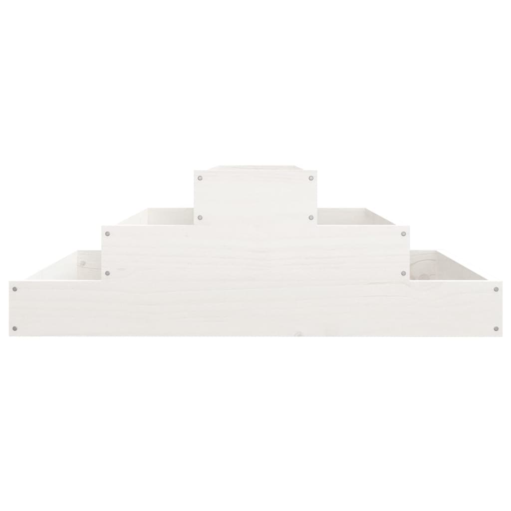 vidaXL Jardinieră, alb, 80x80x27 cm, lemn masiv de pin