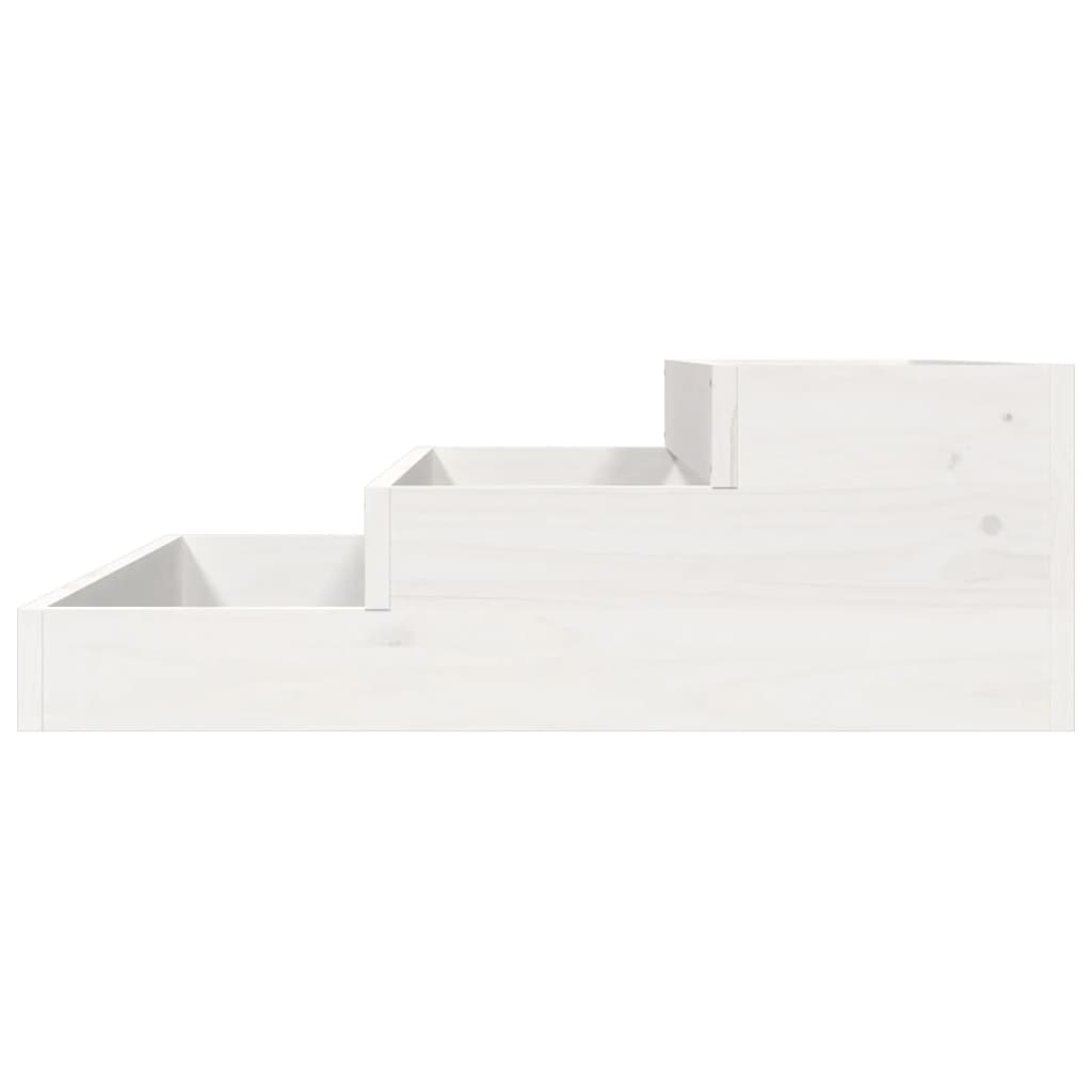 vidaXL Jardinieră, alb, 78x78x27 cm, lemn masiv de pin