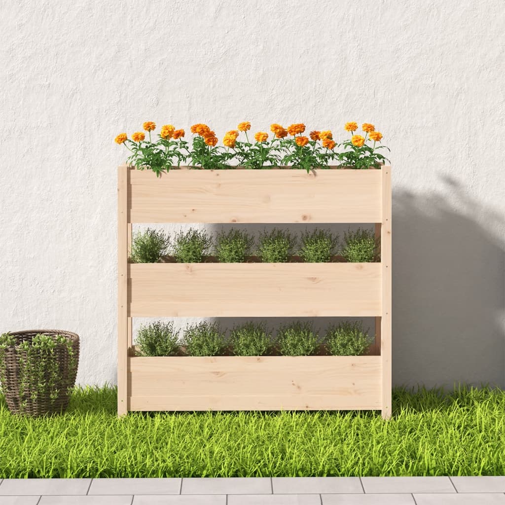 vidaXL Jardinieră, 112x25x104,5 cm, lemn masiv de pin vidaXL Jardinieră, 112x25x104,5 cm, lemn masiv de pin