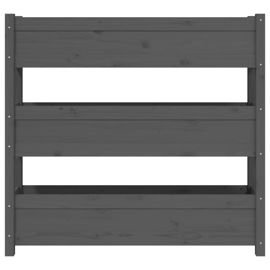 vidaXL Jardinieră, gri, 112x25x104,5 cm, lemn masiv de pin vidaXL Jardinieră, gri, 112x25x104,5 cm, lemn masiv de pin