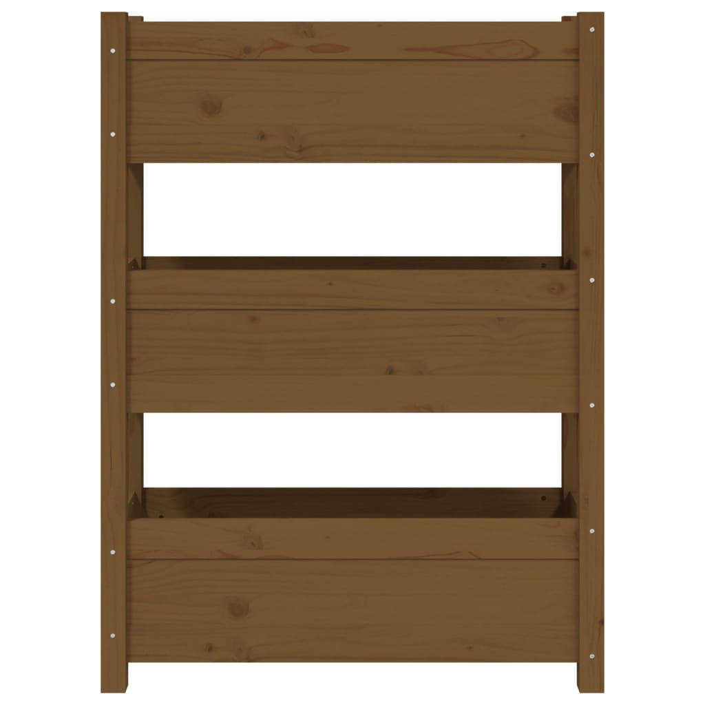 vidaXL Jardinieră, maro miere, 77 x 25 x 104,5 cm, lemn masiv de pin