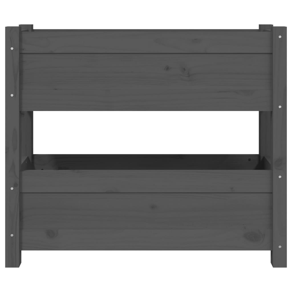vidaXL Jardinieră, gri, 77x25x66 cm, lemn masiv de pin