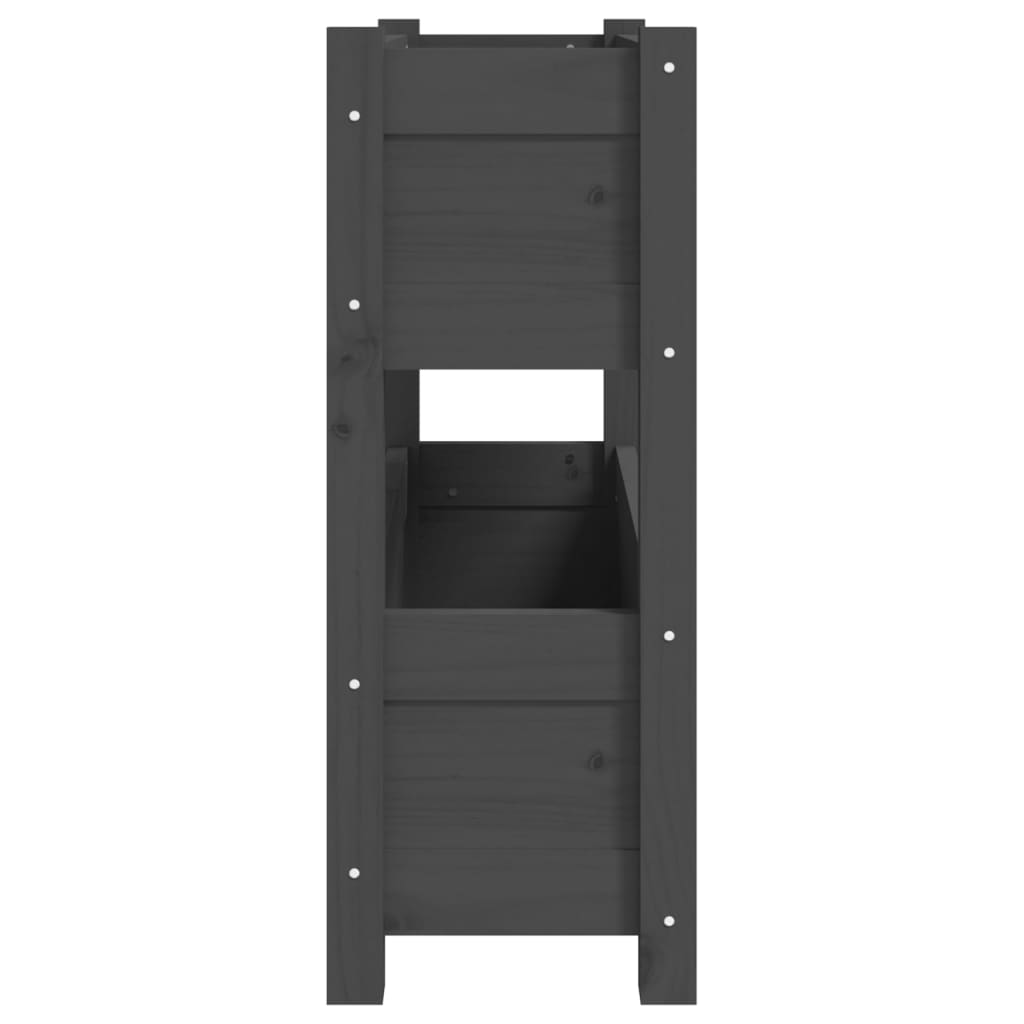 vidaXL Jardinieră, gri, 77x25x66 cm, lemn masiv de pin