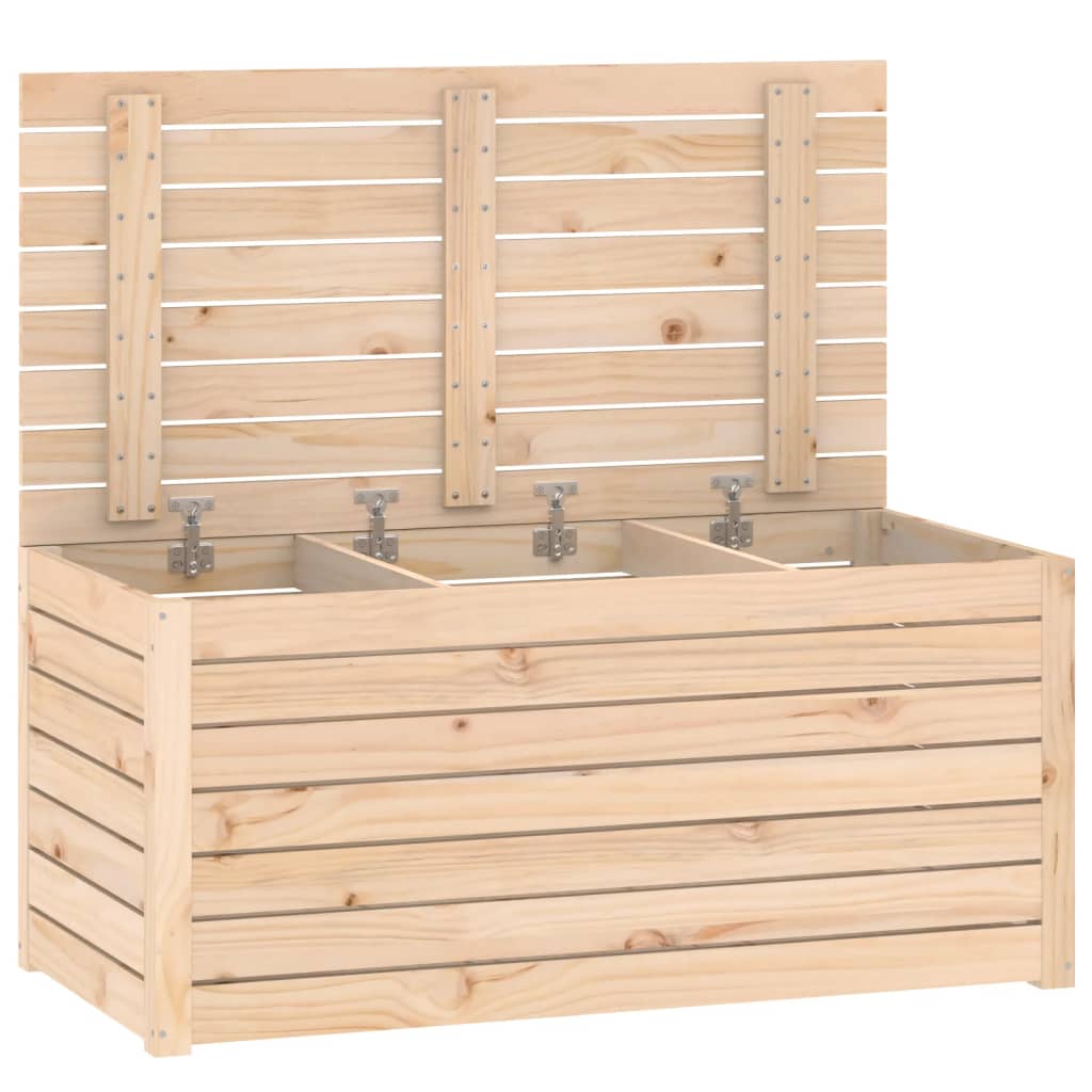 vidaXL Ladă depozitare grădină, 101x50,5x46,5cm, lemn masiv pin vidaXL Ladă depozitare grădină, 101x50,5x46,5cm, lemn masiv pin