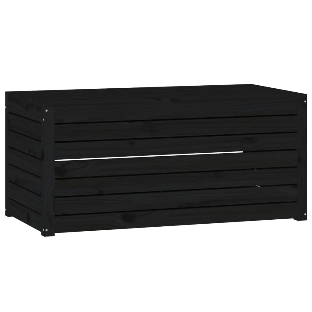 vidaXL Ladă depozitare grădină, negru, 101x50,5x46,5cm, lemn masiv pin vidaXL Ladă depozitare grădină, negru, 101x50,5x46,5cm, lemn masiv pin