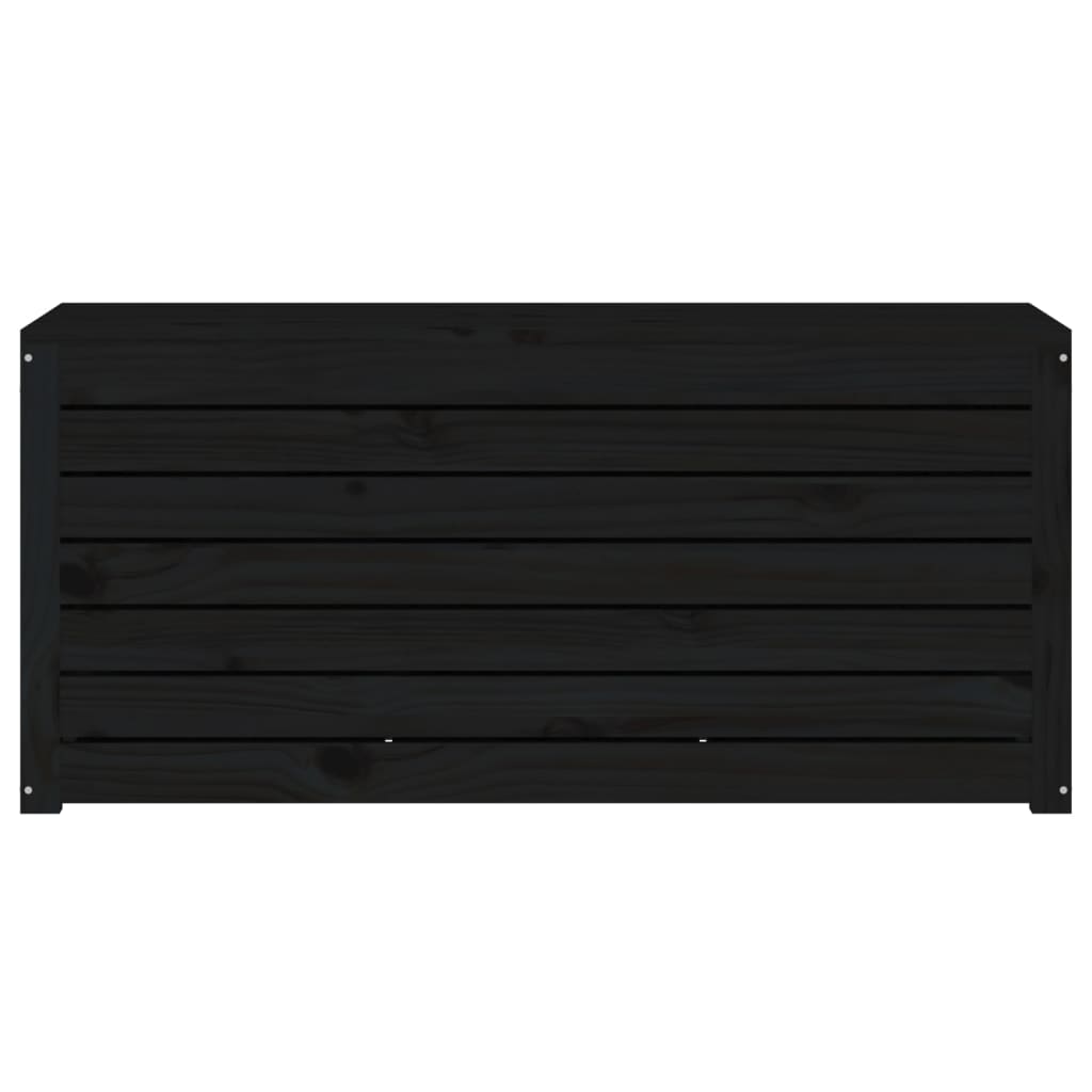 vidaXL Ladă depozitare grădină, negru, 101x50,5x46,5cm, lemn masiv pin vidaXL Ladă depozitare grădină, negru, 101x50,5x46,5cm, lemn masiv pin