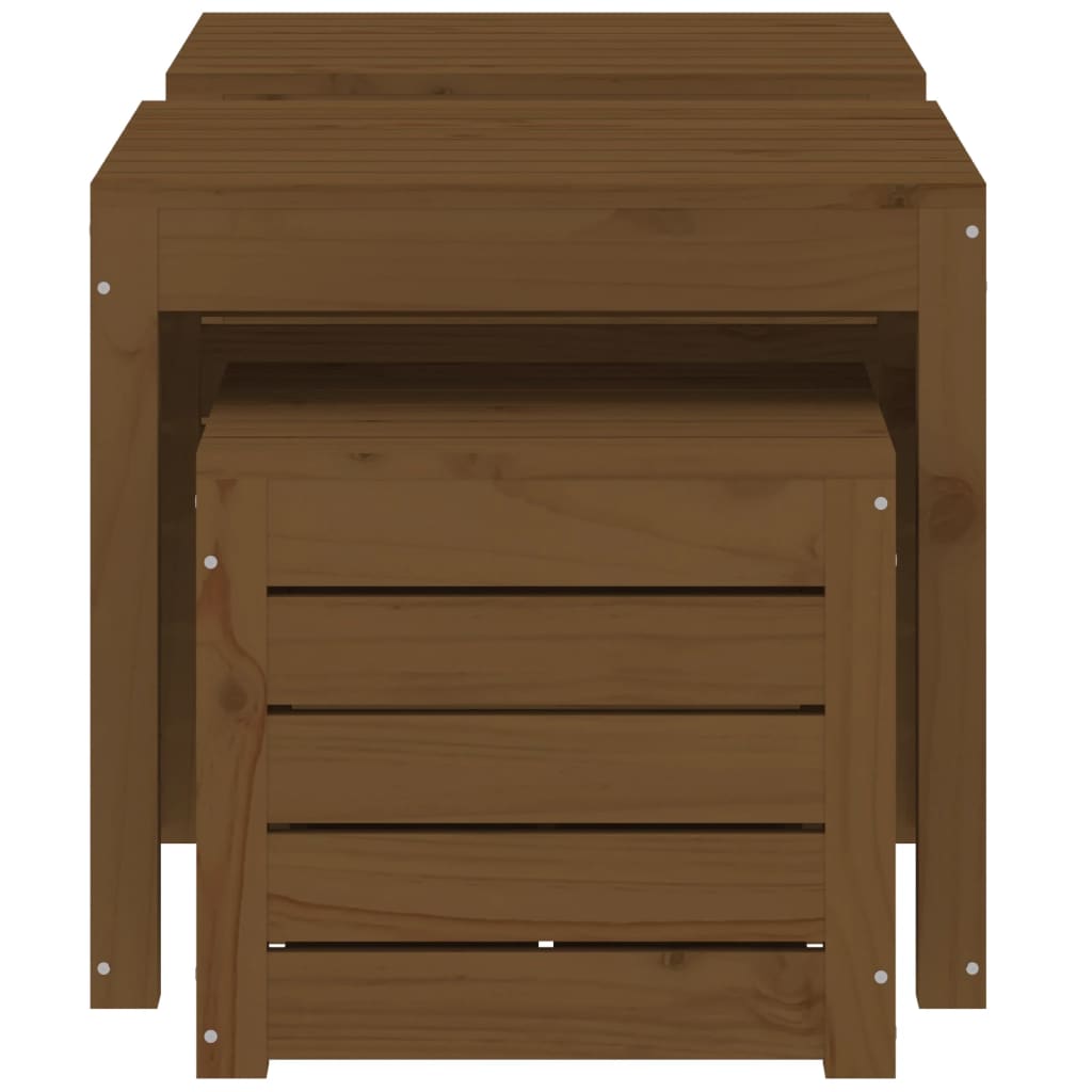 vidaXL Set mobilier de bar, 3 piese, maro miere, lemn masiv de pin vidaXL Set mobilier de bar, 3 piese, maro miere, lemn masiv de pin