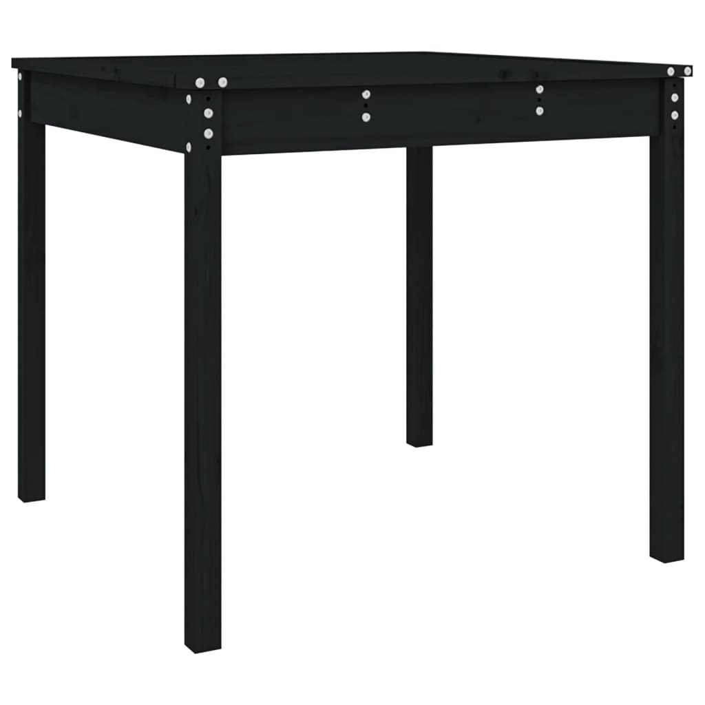 vidaXL Măsuță de grădină, negru, 82,5x82,5x76 cm, lemn masiv de pin vidaXL Măsuță de grădină, negru, 82,5x82,5x76 cm, lemn masiv de pin