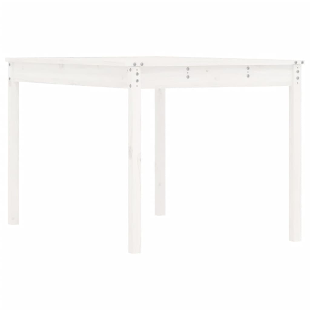 vidaXL Măsuță de grădină, alb, 121x82,5x76 cm, lemn masiv de pin vidaXL Măsuță de grădină, alb, 121x82,5x76 cm, lemn masiv de pin