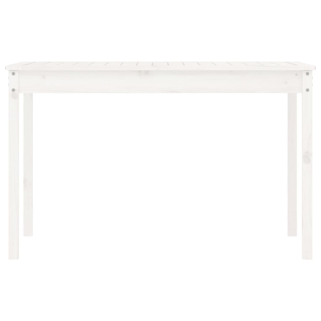 vidaXL Măsuță de grădină, alb, 121x82,5x76 cm, lemn masiv de pin vidaXL Măsuță de grădină, alb, 121x82,5x76 cm, lemn masiv de pin