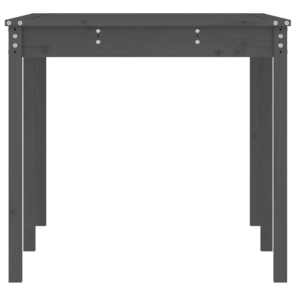 vidaXL Măsuță de grădină, gri, 159,5x82,5x76 cm, lemn masiv de pin