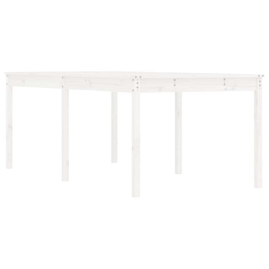 vidaXL Măsuță de grădină, alb, 203,5x100x76 cm, lemn masiv de pin vidaXL Măsuță de grădină, alb, 203,5x100x76 cm, lemn masiv de pin
