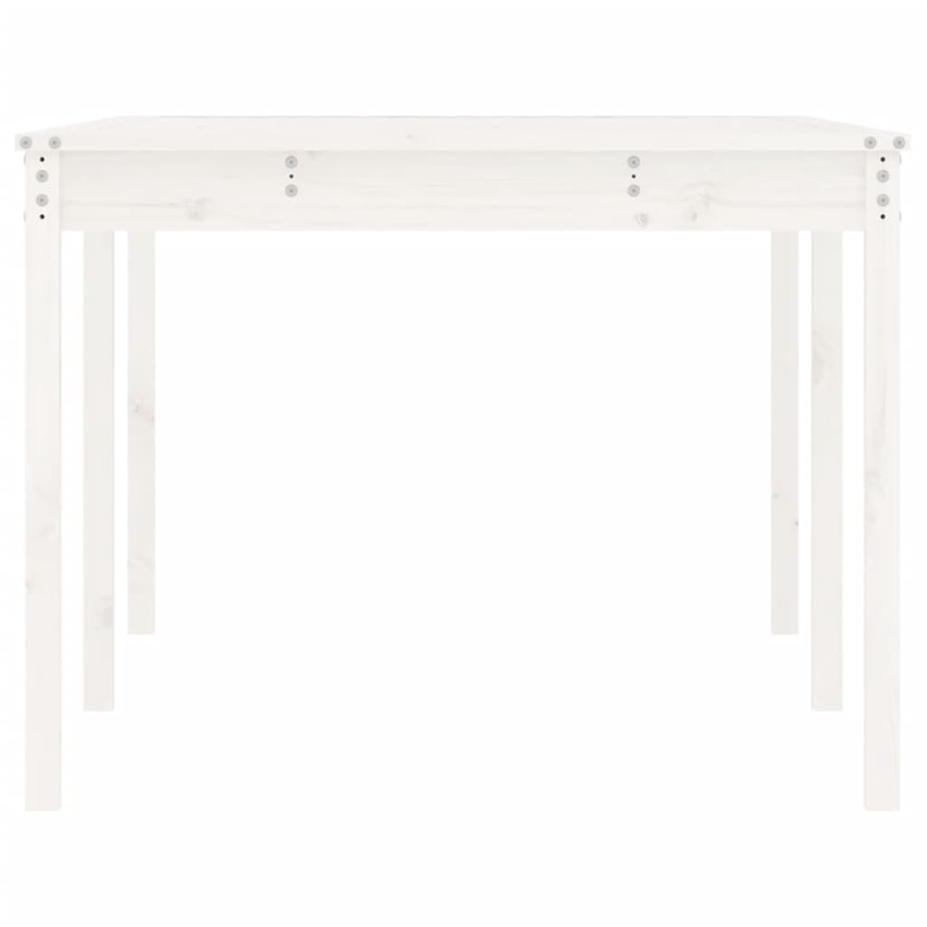 vidaXL Măsuță de grădină, alb, 203,5x100x76 cm, lemn masiv de pin vidaXL Măsuță de grădină, alb, 203,5x100x76 cm, lemn masiv de pin