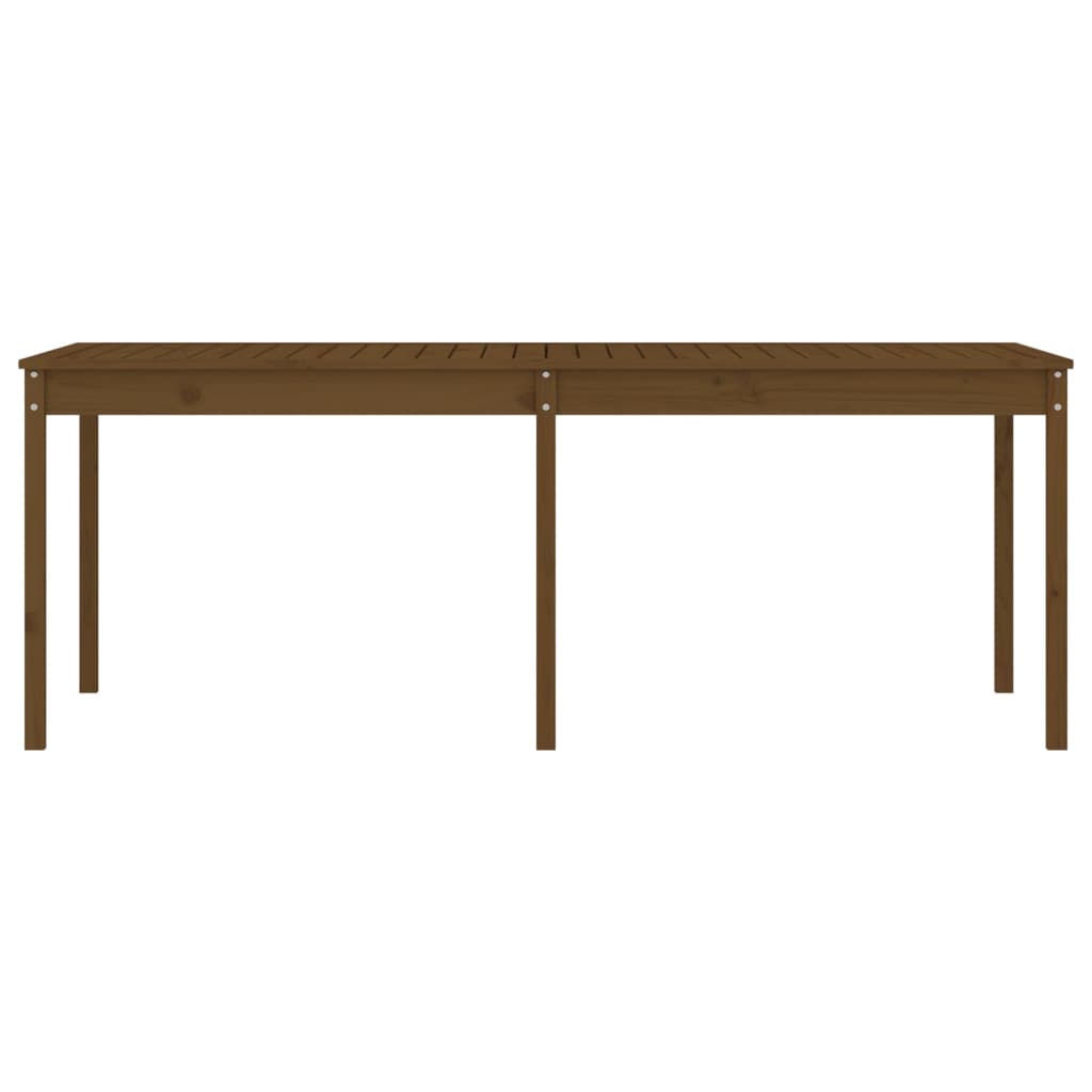 vidaXL Măsuță de grădină, maro miere, 203,5x100x76 cm, lemn masiv pin