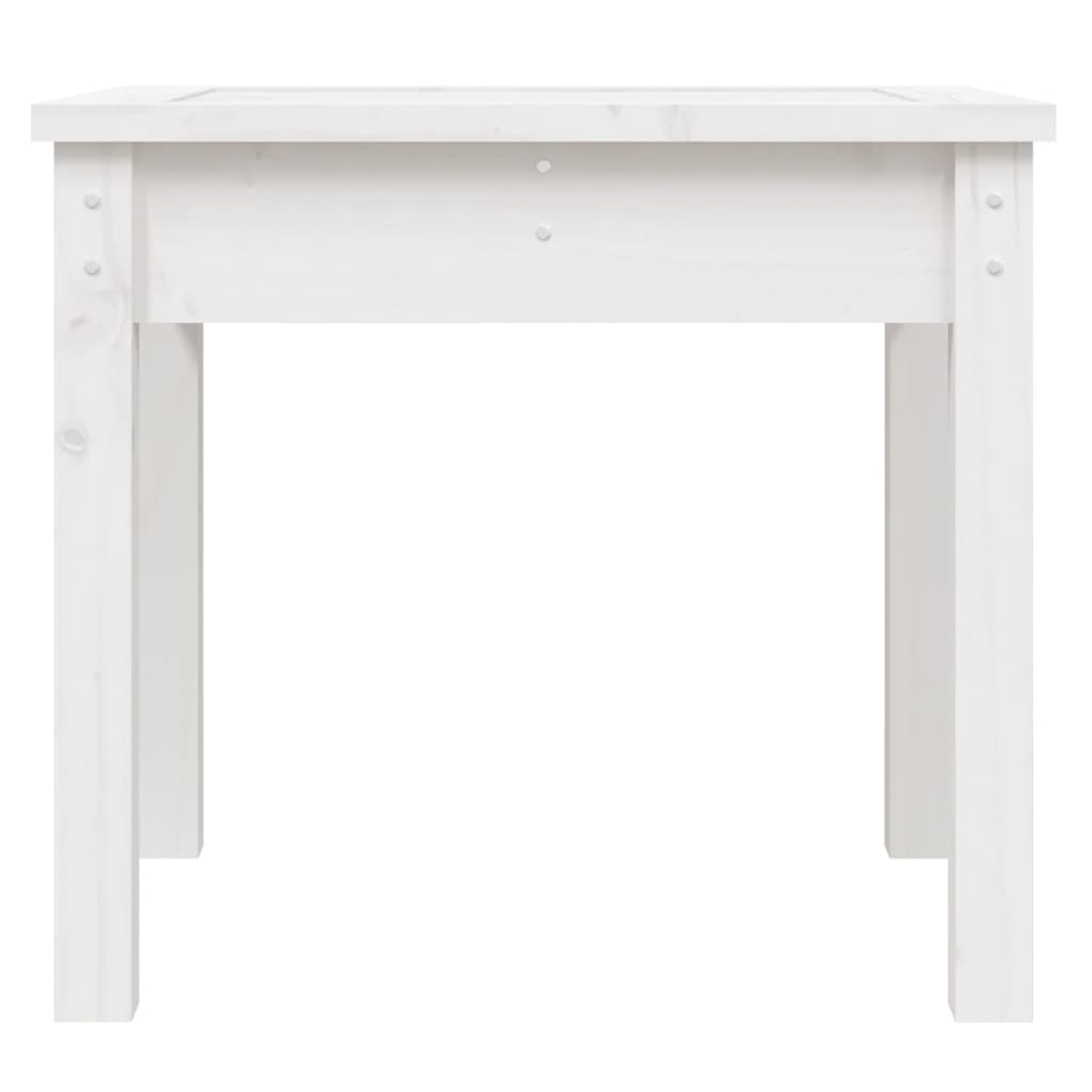 vidaXL Bancă de grădină, alb, 50x44x45 cm, lemn masiv de pin