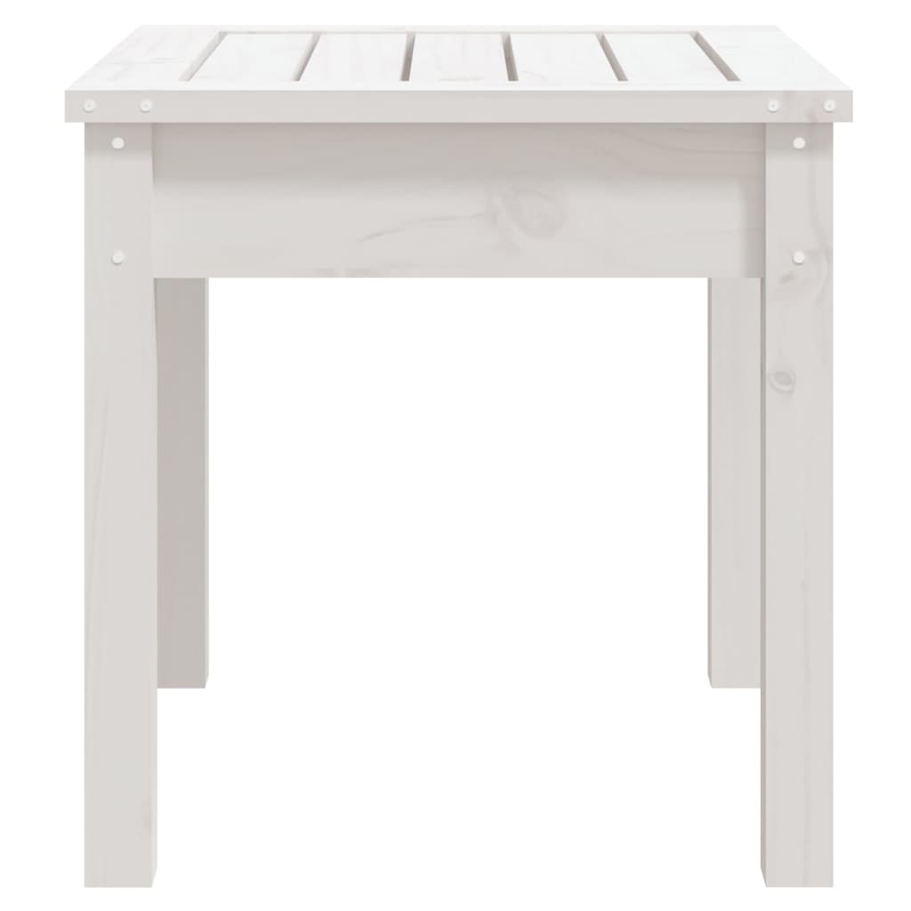 vidaXL Bancă de grădină, alb, 50x44x45 cm, lemn masiv de pin