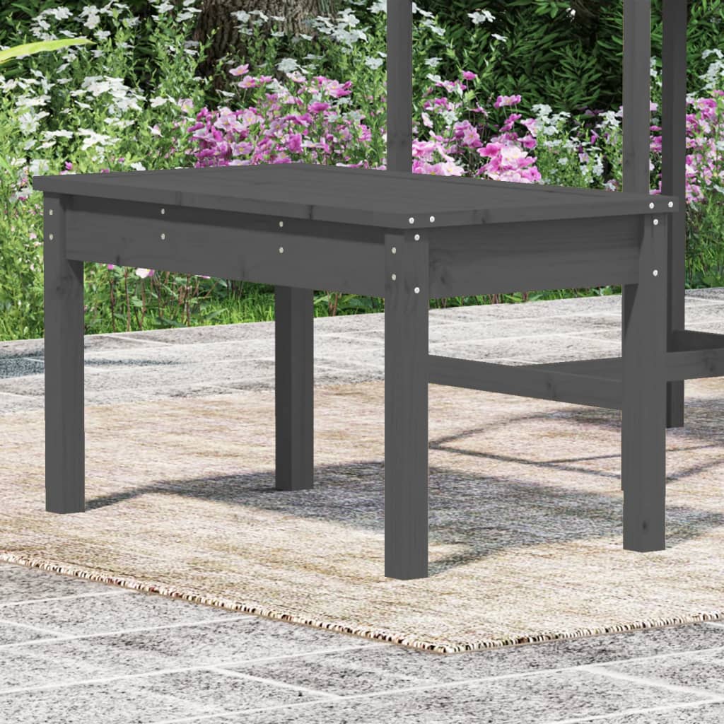 vidaXL Bancă de grădină, gri, 80x44x45 cm, lemn masiv de pin vidaXL Bancă de grădină, gri, 80x44x45 cm, lemn masiv de pin