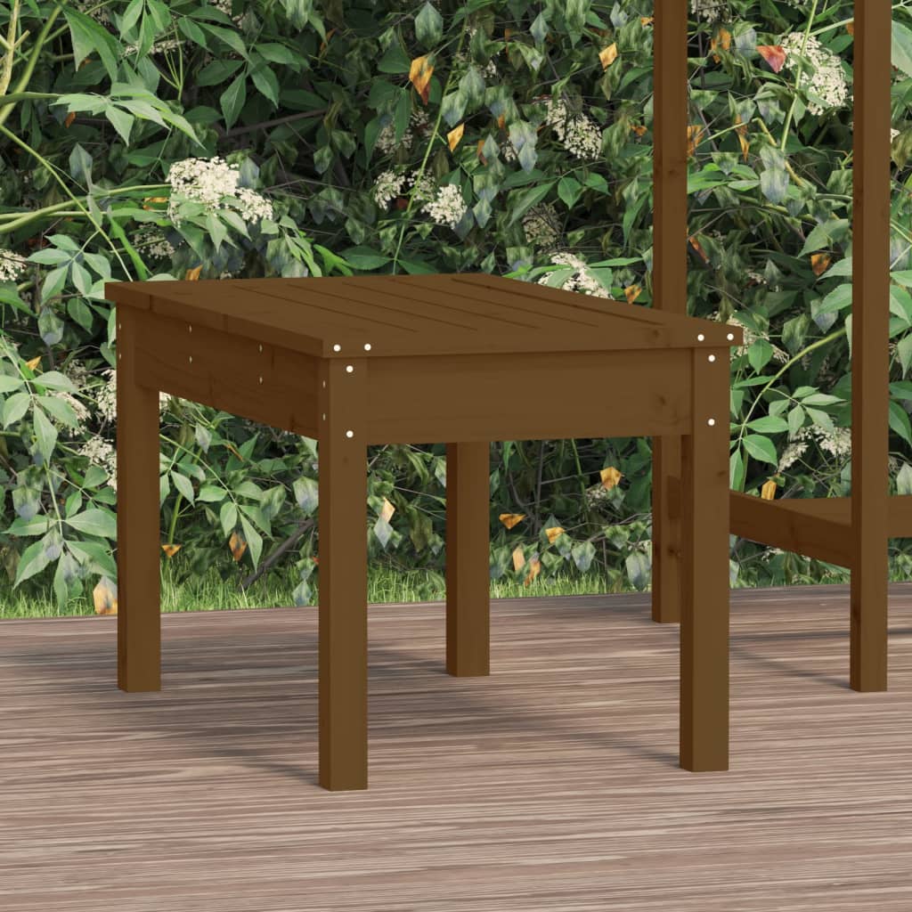 vidaXL Bancă de grădină, maro miere, 80x44x45 cm, lemn masiv de pin vidaXL Bancă de grădină, maro miere, 80x44x45 cm, lemn masiv de pin