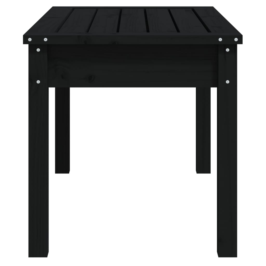 vidaXL Bancă de grădină, negru, 80x44x45 cm, lemn masiv de pin vidaXL Bancă de grădină, negru, 80x44x45 cm, lemn masiv de pin