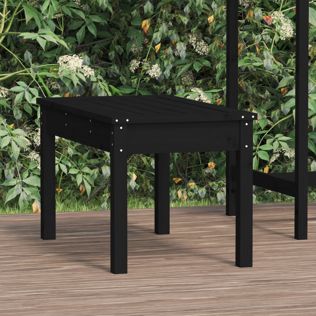 vidaXL Bancă de grădină, negru, 80x44x45 cm, lemn masiv de pin vidaXL Bancă de grădină, negru, 80x44x45 cm, lemn masiv de pin